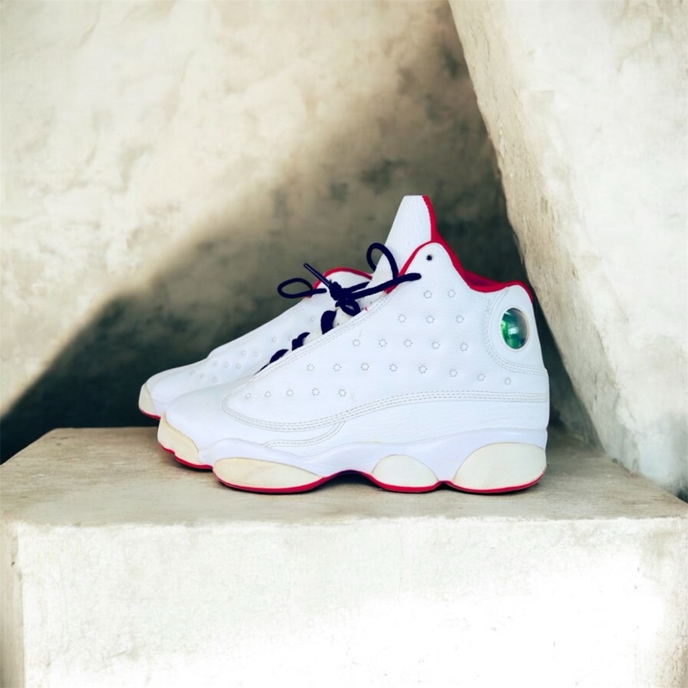 Kids White and Red Sneakers